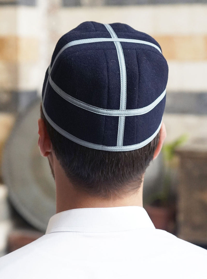 Contrast Trim Wool Kufi