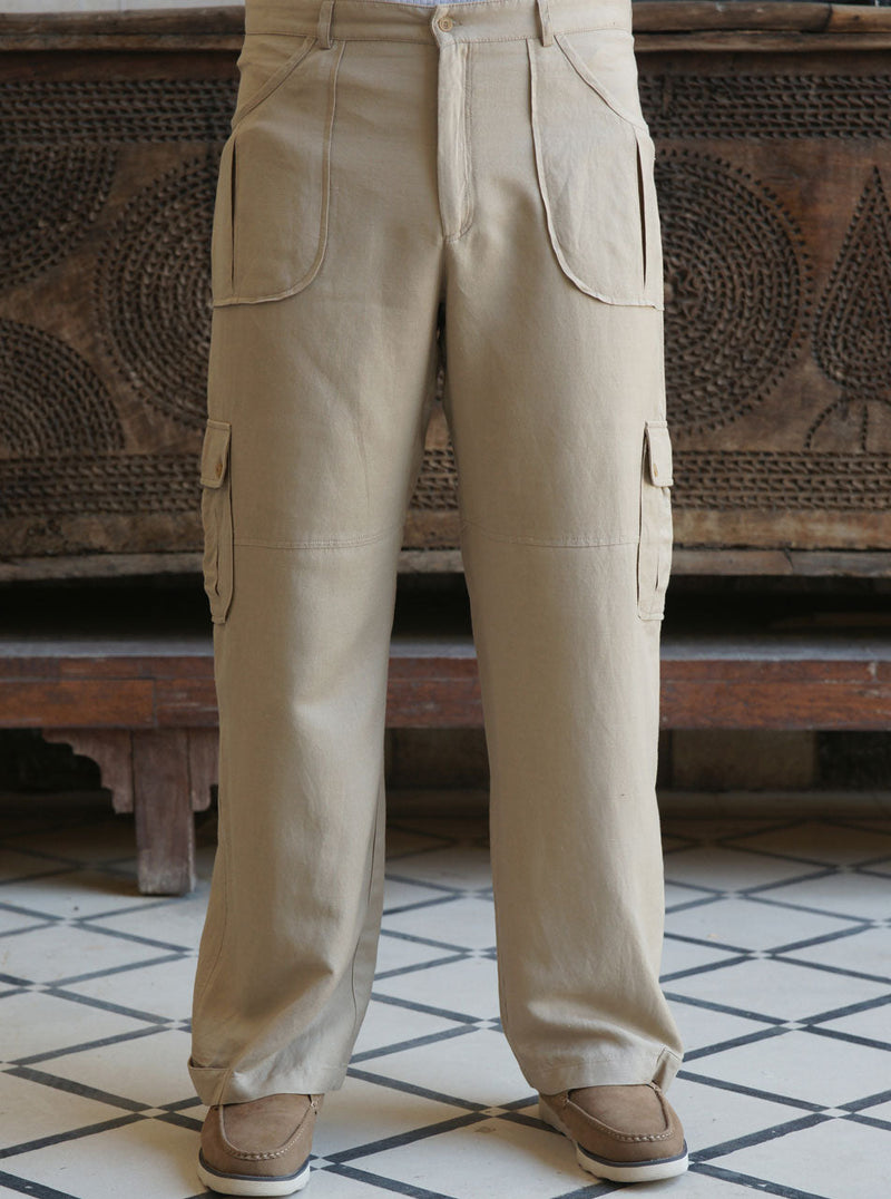 Linen Patch Pocket Trousers