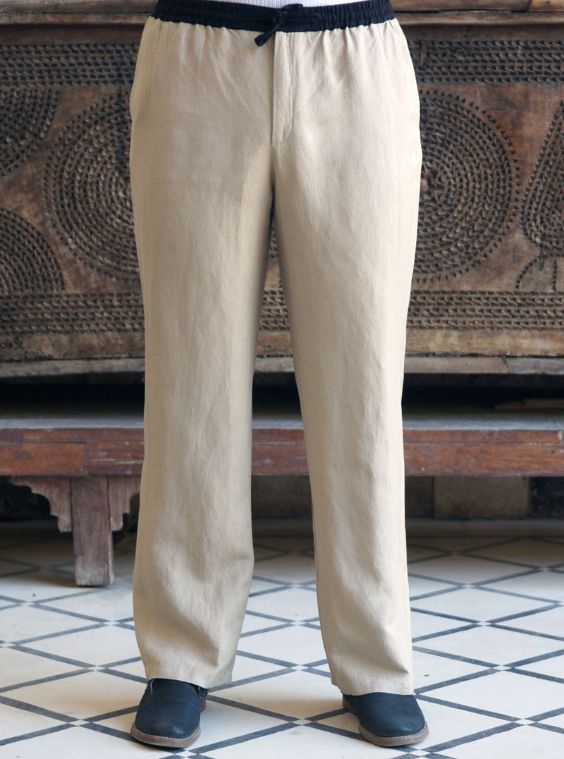 Linen Contrast Trousers