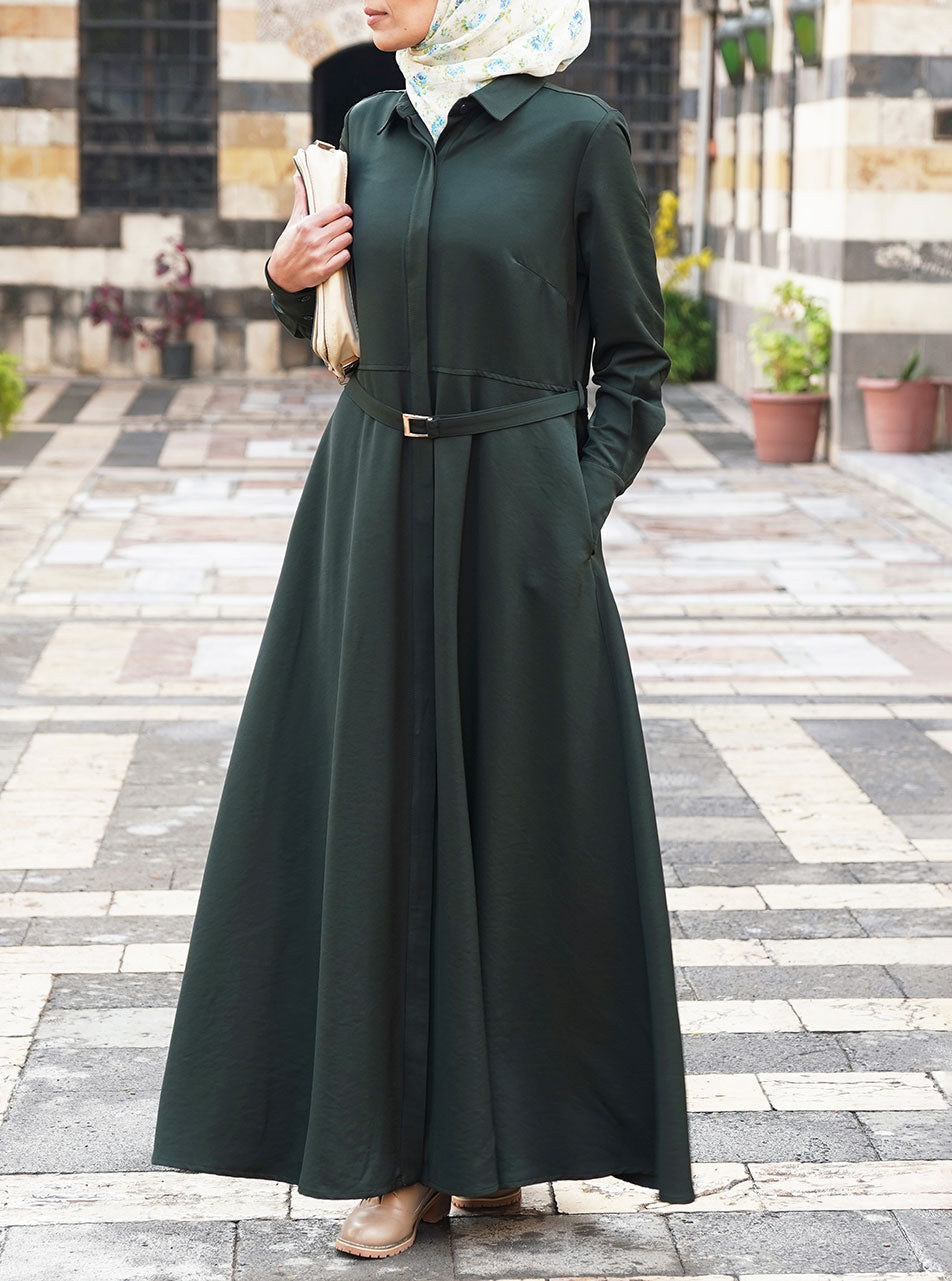 Maxi belted cheap dress