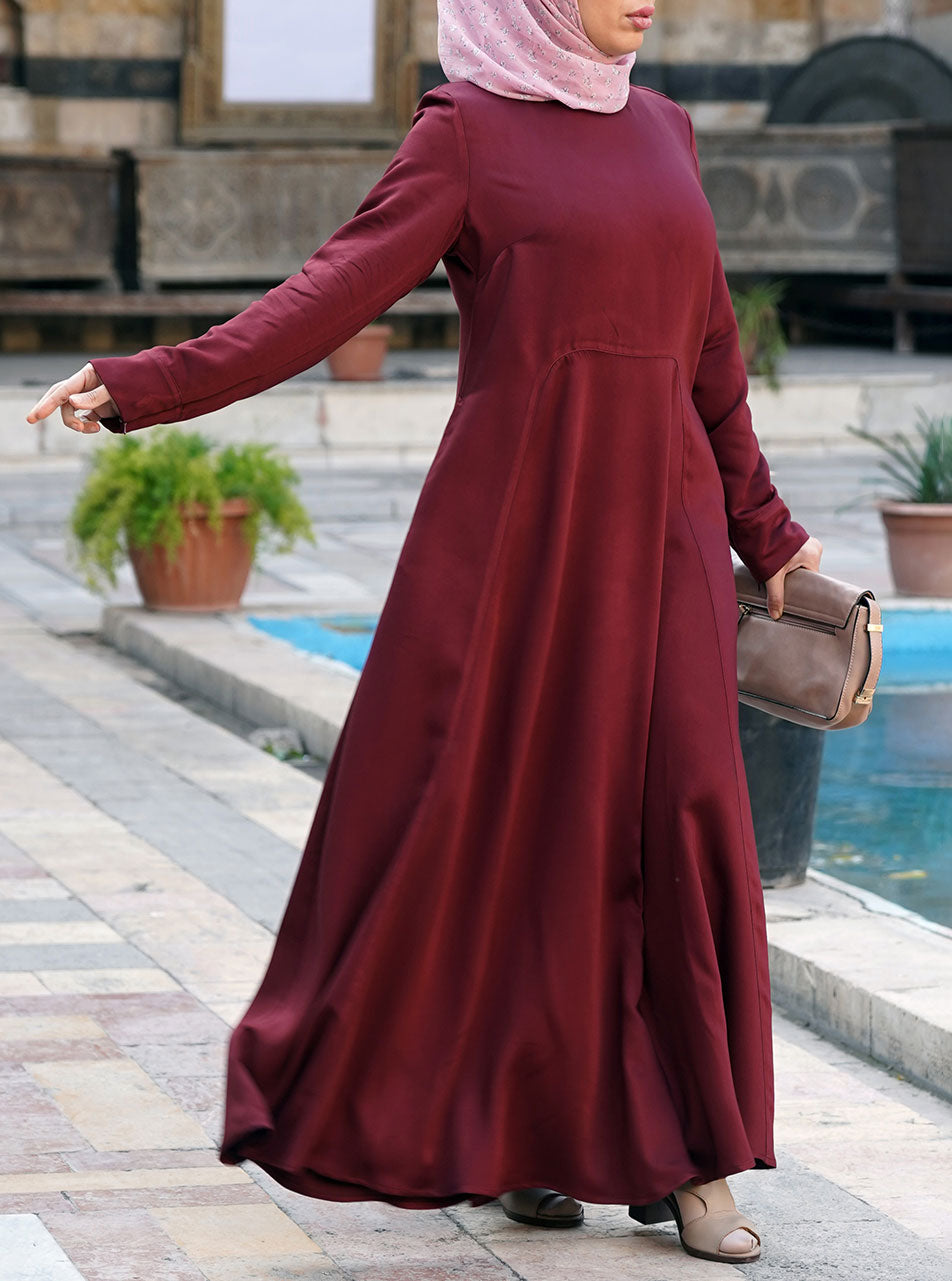 Flared Panel Abaya Abayas Women Shukr Clothing