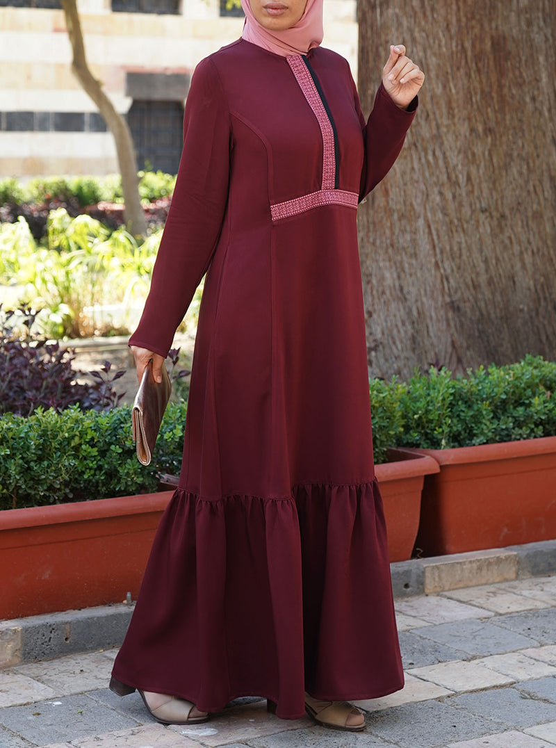 Fadila Embroidered Abaya