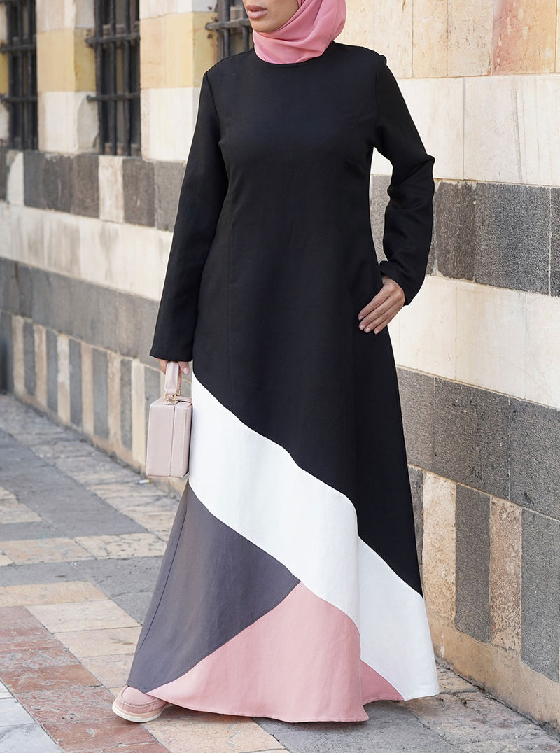 Multi-Color Linen Abaya