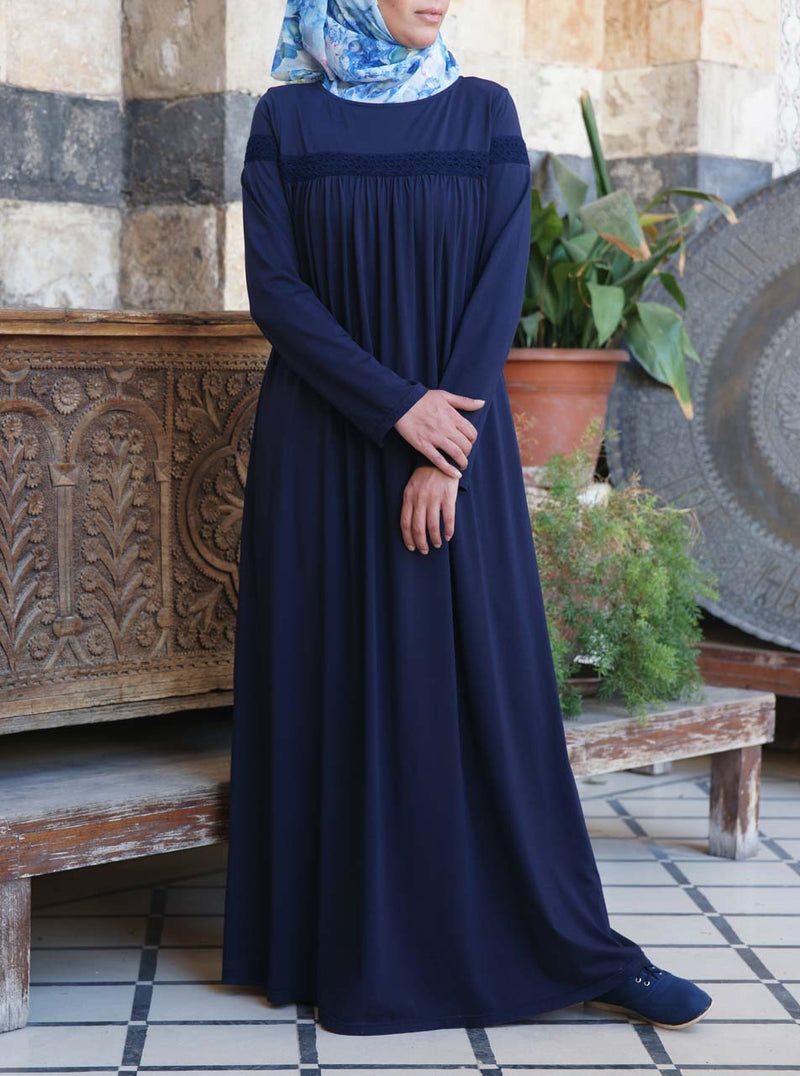 Lace Jersey Abaya