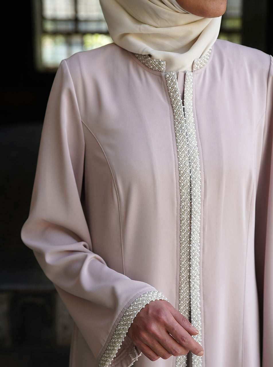 Silver abaya on sale