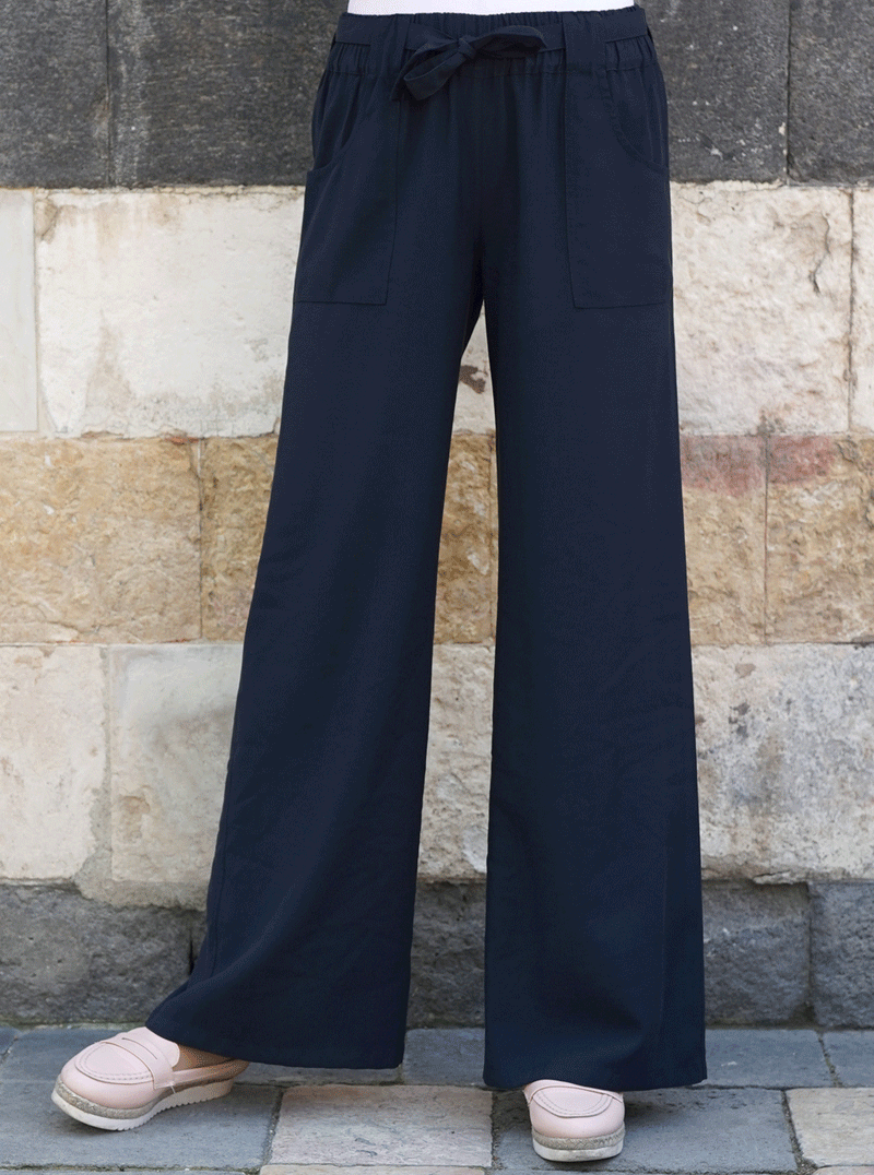 Detachable Belt Pocketed Trousers