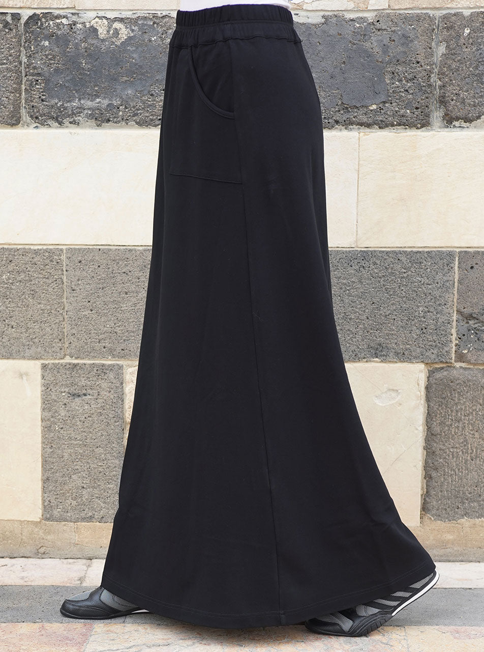 Black maxi skirt winter best sale