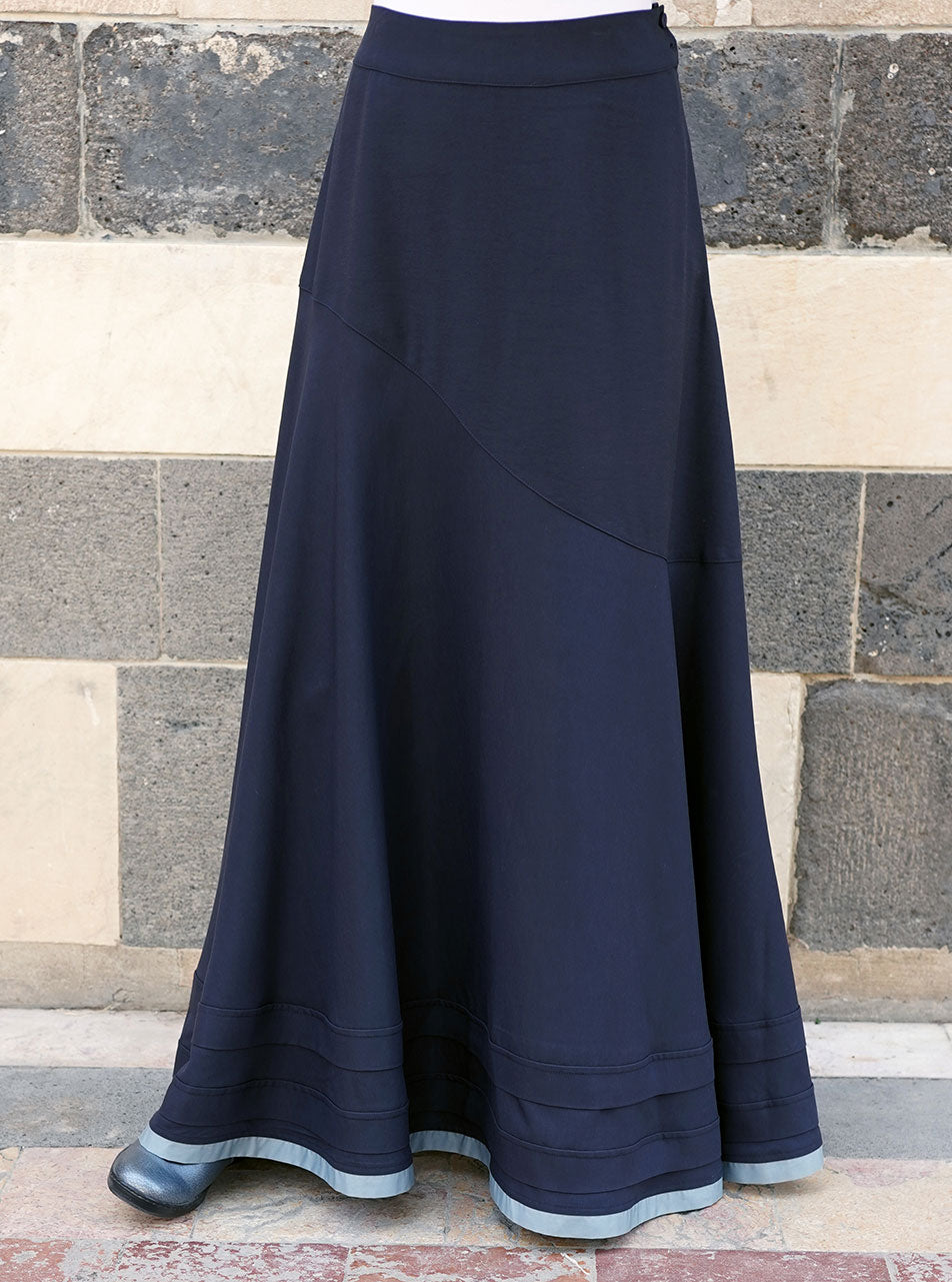 Asymmetrical Flared Skirt Shukr Clothing