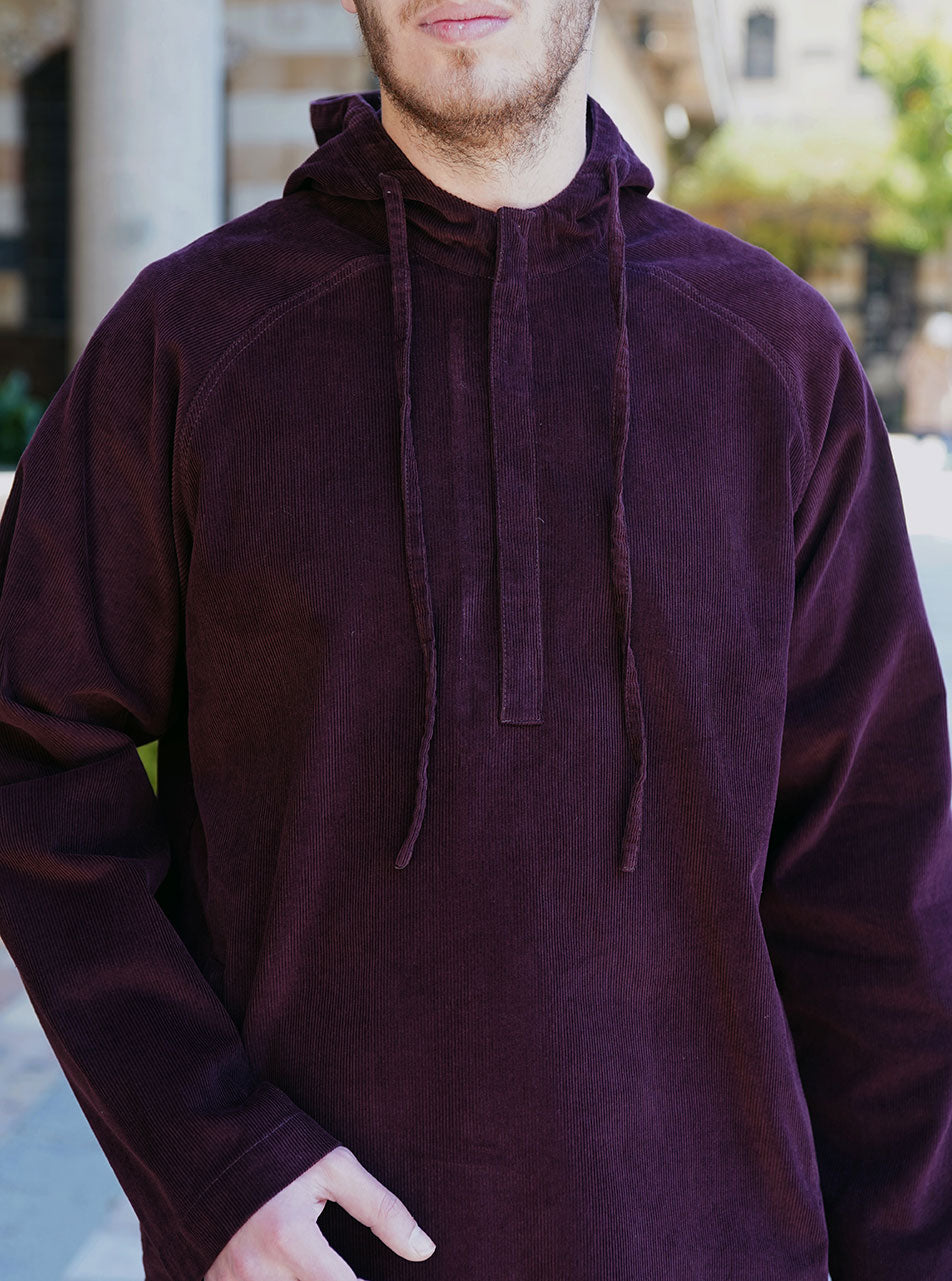 Mens corduroy hoodie sale