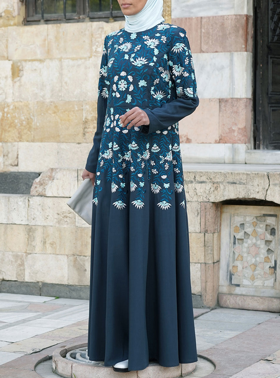 Embroidered 2025 abaya uk