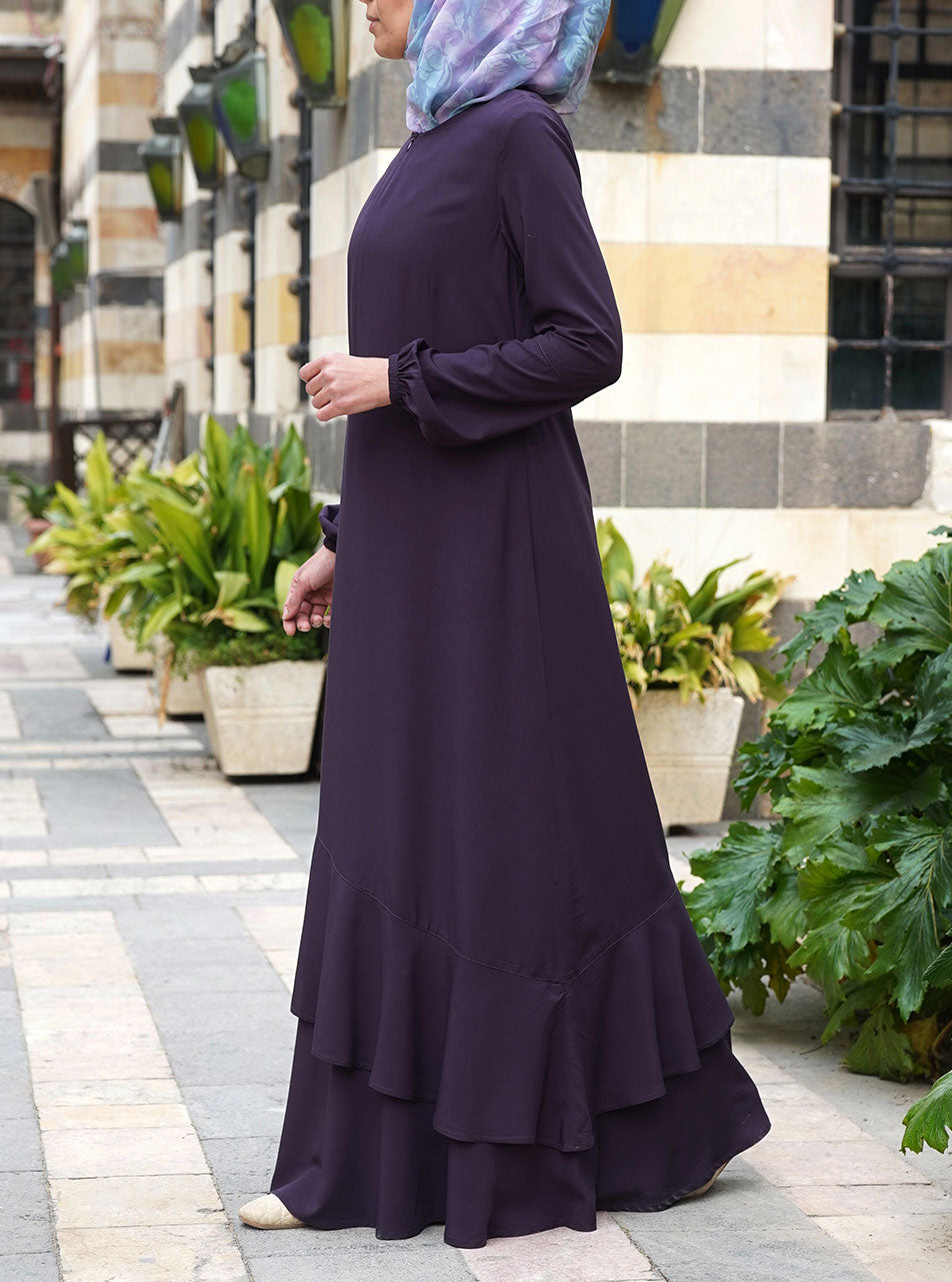 Ruffle 2024 sleeve abaya