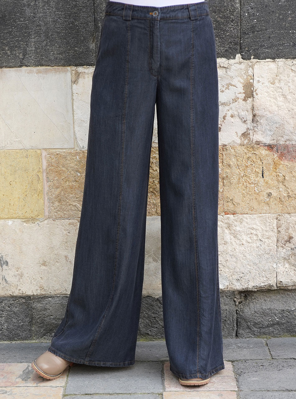 Trouser wide clearance leg jeans