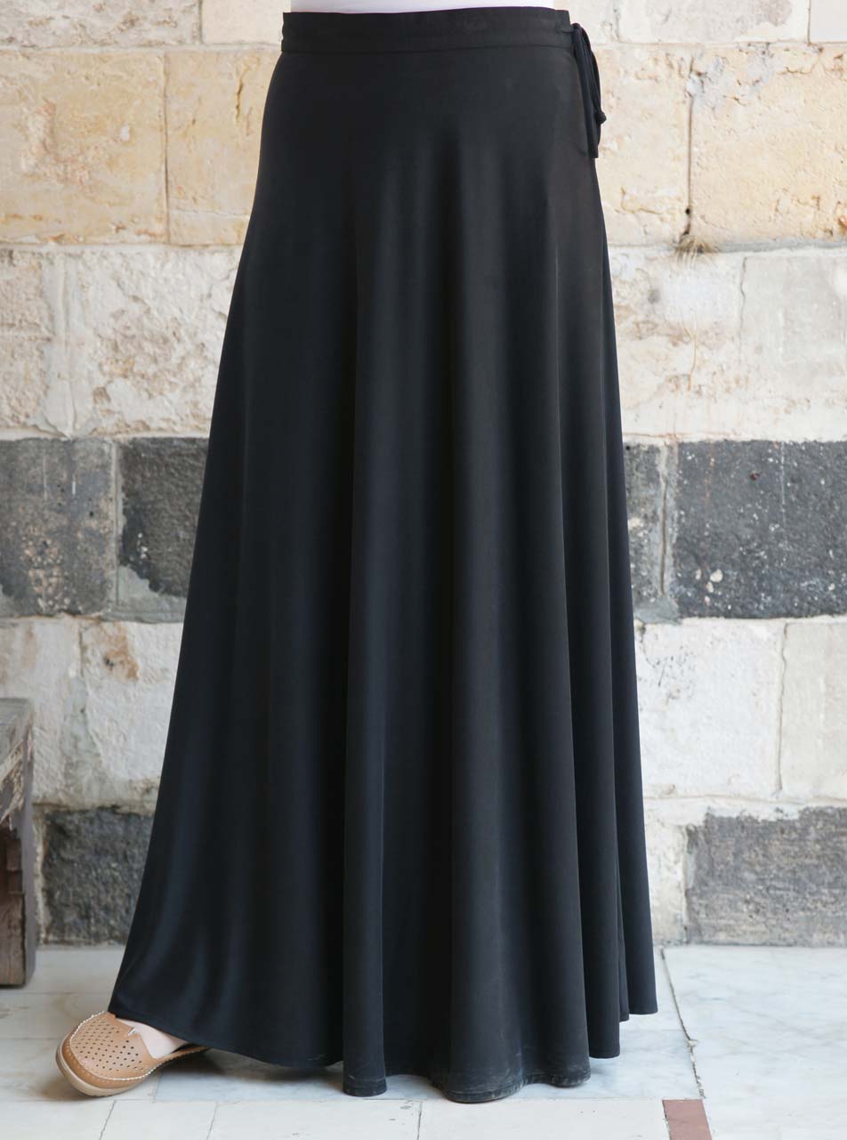 Long black skirt jersey sale