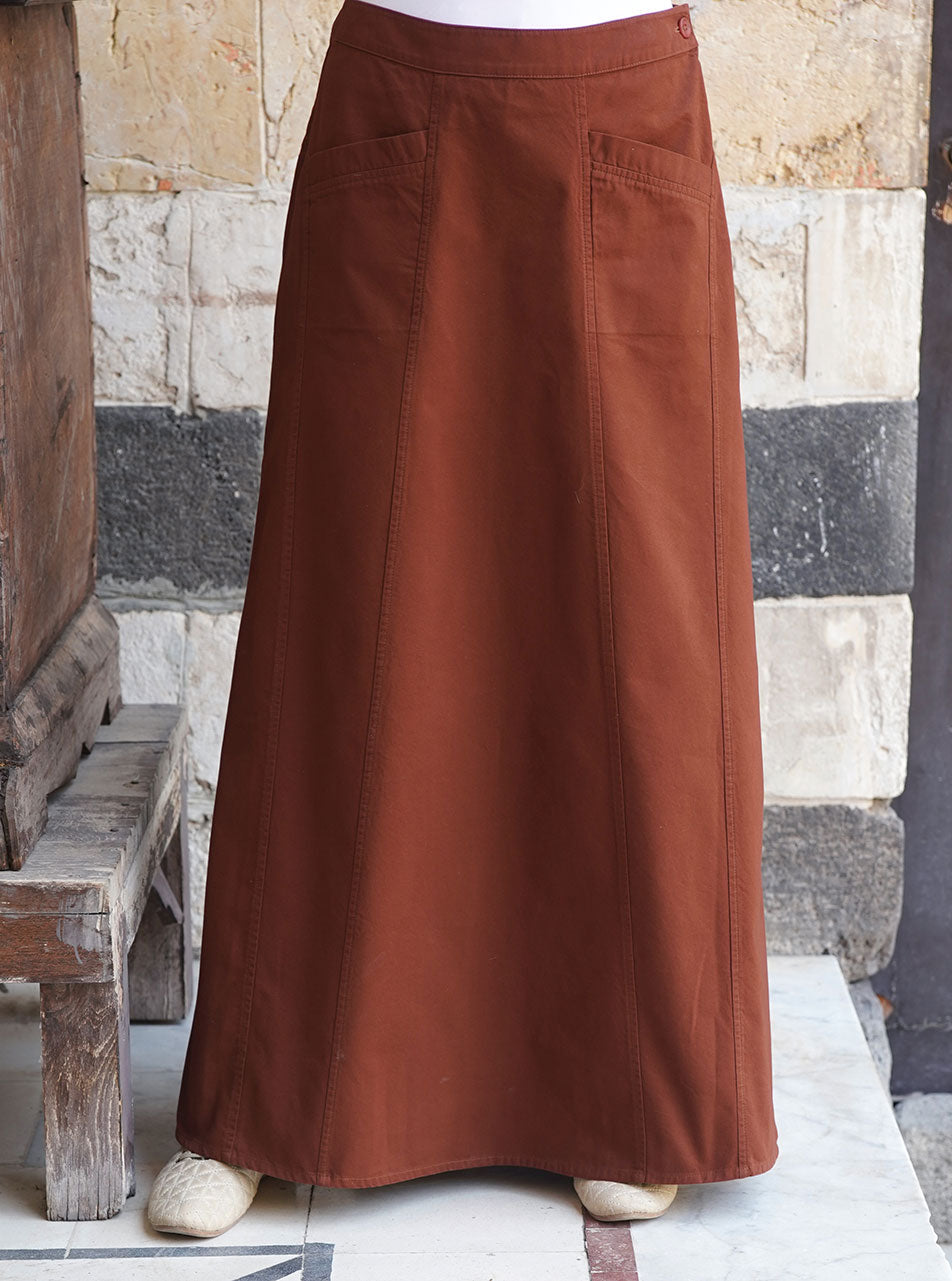 Cotton Twill Shumaysah Skirt Maxi Skirts Women Shukr Clothing