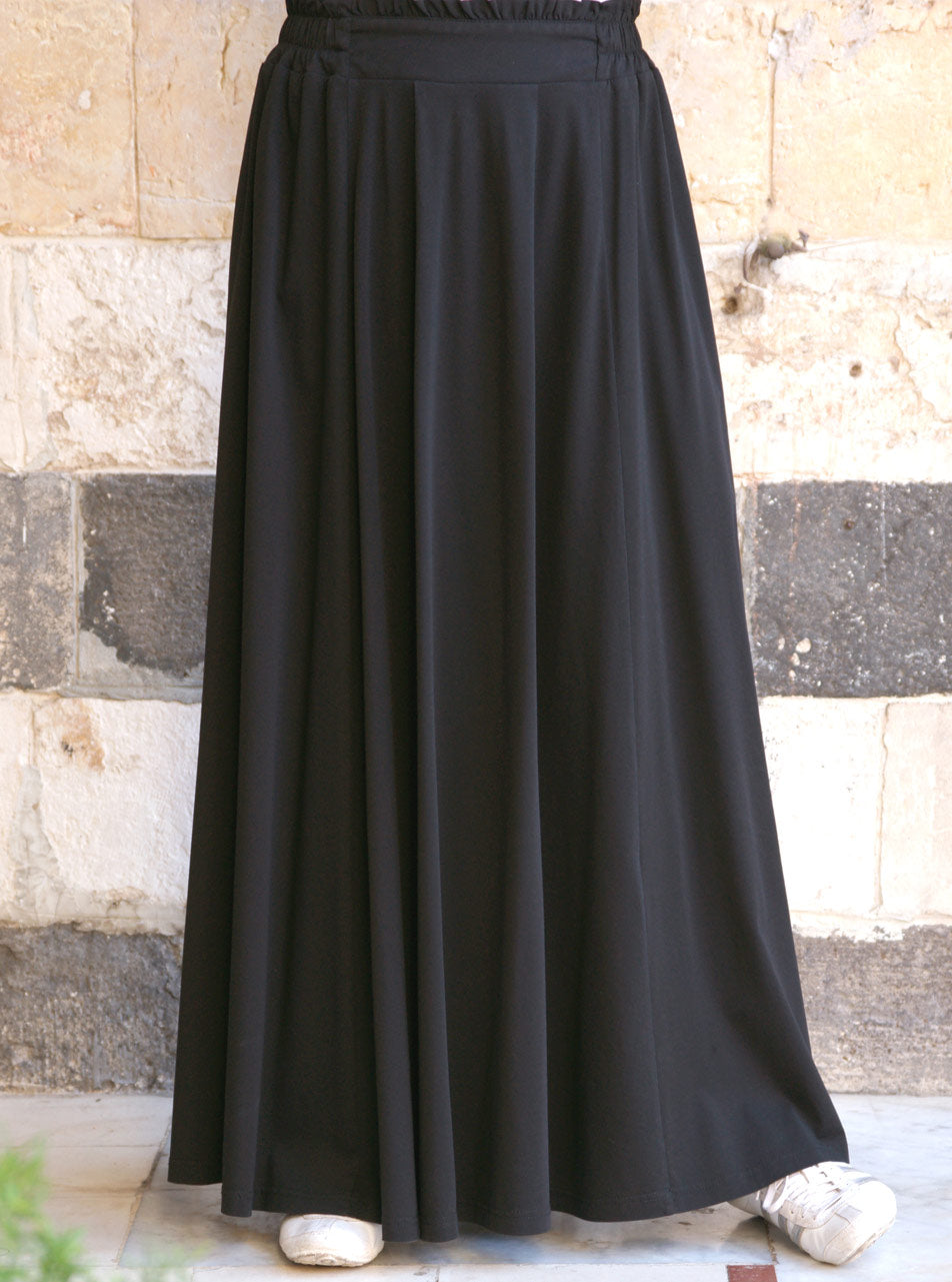 Long black outlet jersey skirt