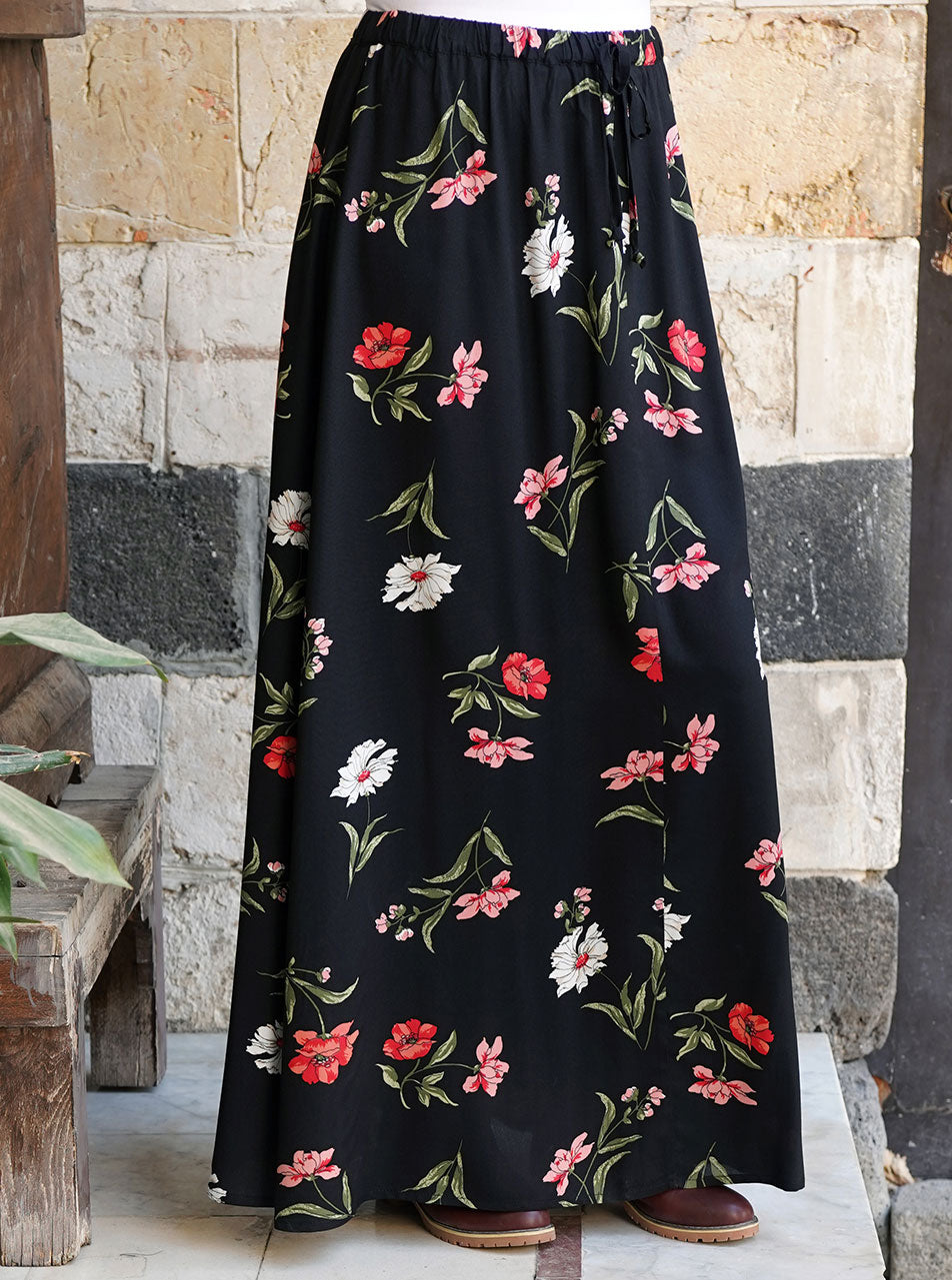 Floral best sale long skirts